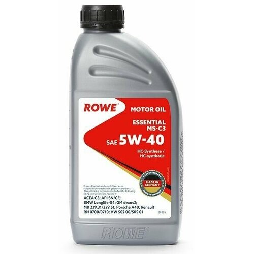 Масло моторное ROWE ESSENTIAL SAE 5W-40 MS-C3 1л