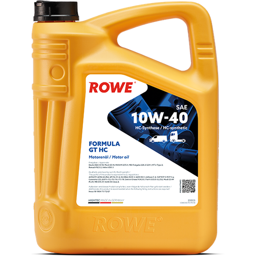 Моторное масло ROWE HIGHTEC FORMULA GT SAE 10W-40 HC 5л