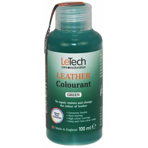 LeTech Краска для кожи Leather Colourant (100 мл, Green (зелёный))