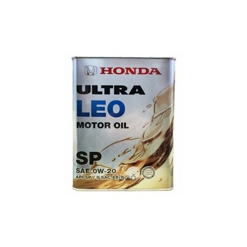 Моторное масло Honda ULTRA LEO SAE 0W-20 Синтетическое 4 л