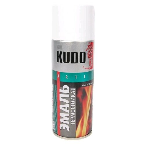 Эмаль KUDO термостойкая до 400°C, белый, 520 мл.