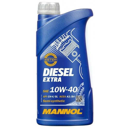 Масло моторное MANNOL Diesel extra 10w40 CH-4/SL B3/A3 1л п/с арт.MN7504