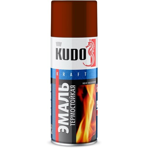 Эмаль термостойкая KUDO Красно-коричневая