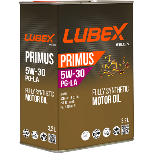 L034-1327-0632 LUBEX Синтетическое моторное масло PRIMUS PG-LA 5W-30 SN C2/C3 (3,2л)