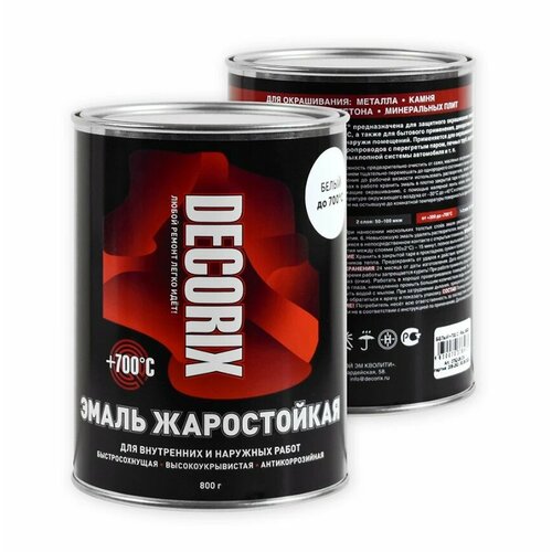 Эмаль белая DECORIX