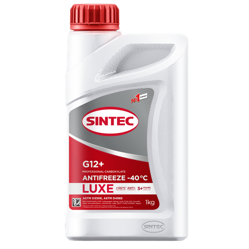 Антифриз Sintec Luxe красный G12+ (-40) 1 кг SINTEC 990550 | цена за 1 шт