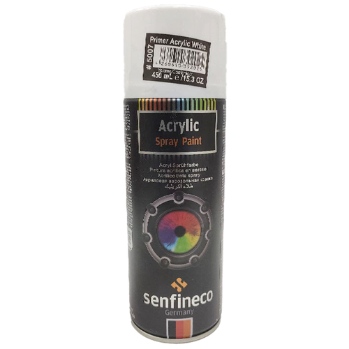 Акриловый аэрозольный грунт белый Senfineco Primer Acrylic White 400 мл