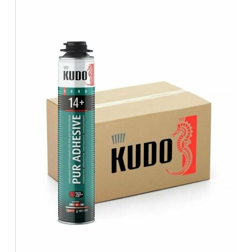 Монтажный полиуретановый Клей-Пена KUDO PUR ADHESIVE PROFF 14+ для теплоизоляции, 9шт