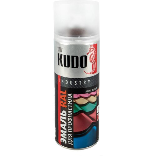 Аэрозольная краска для металлочерепицы и профнастила Kudo KU-08017R, 520 мл, шоколадно-коричневая