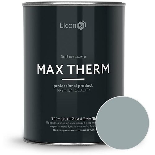 ELCON Эмаль ELCON термостойкая Серый до 400°С 520 мл