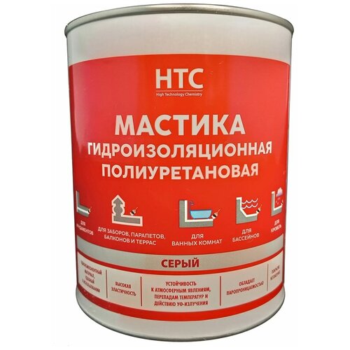 CEMMIX Мастика гидроизоляционная полиуретановая HTC 1 кг серый 84735833