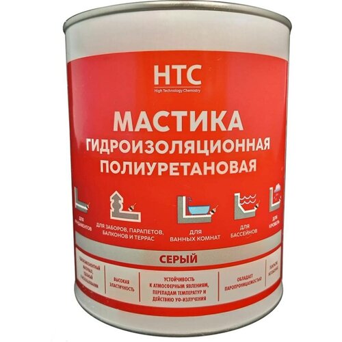 Мастика гидроизоляционная полиуретановая CEMMIX HTC 1 кг серый 84735833
