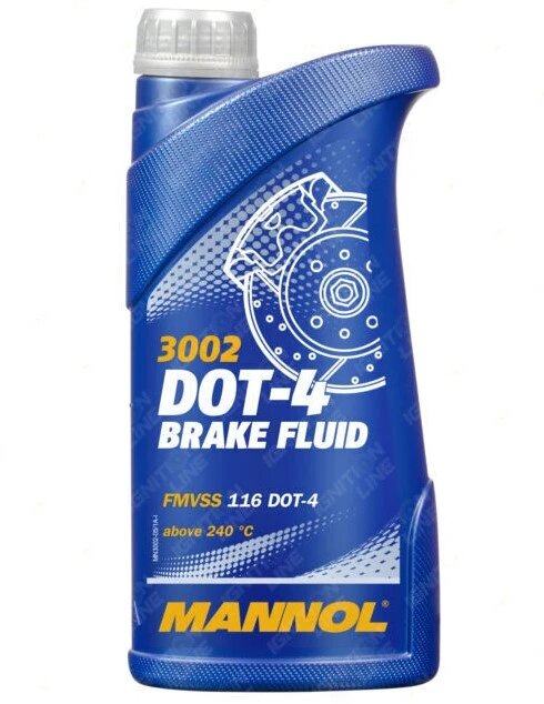 Тормозная жидкость MANNOL Brake Fluid DOT-4 3002 0,5 л.