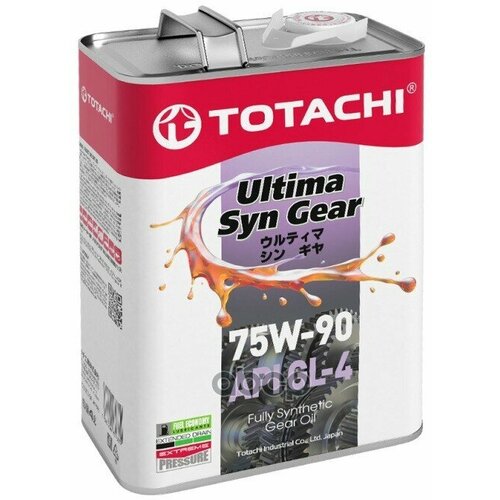 Масло Трансмиссионное Totachi Ultima Syn-Gear 75W-90 Gl-4 4 Л TOTACHI арт. 60704