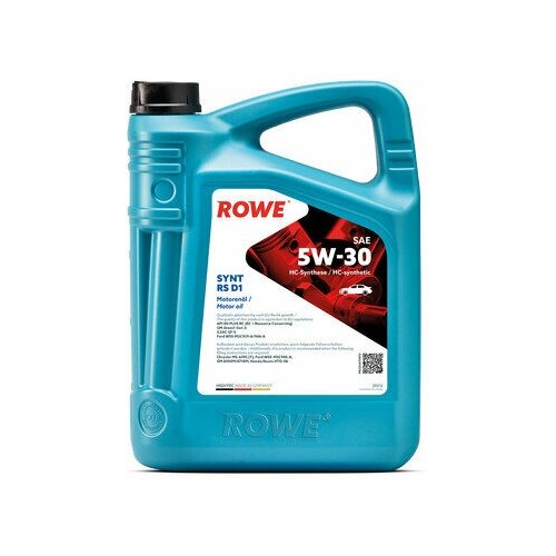 Моторное масло ROWE HIGHTEC 5W-30 SYNT RS D1 4л.