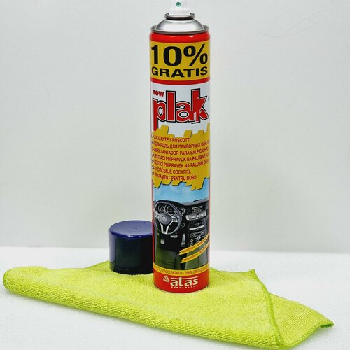 Полироль пластика PLAK 750мл Ананас + микрофибра