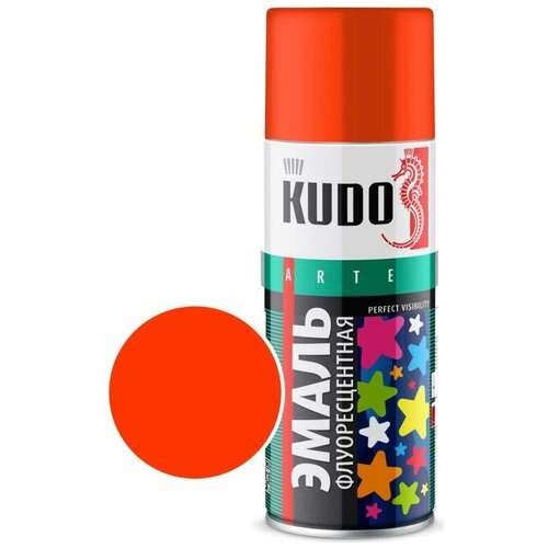 KUDO Эмаль флуоресцентная оранжево-красная KU-1206