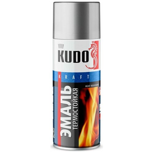 KUDO Эмаль термостойкая серебристая KU-5001