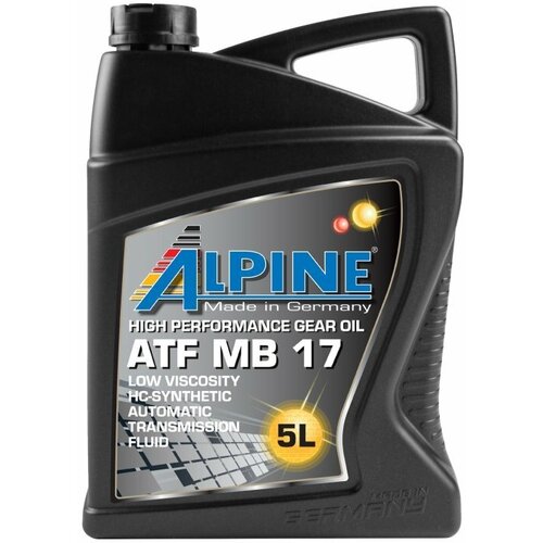 Масло для автоматических коробок переключения передач Alpine ATF MB 17 банка 5л, арт. 0101652