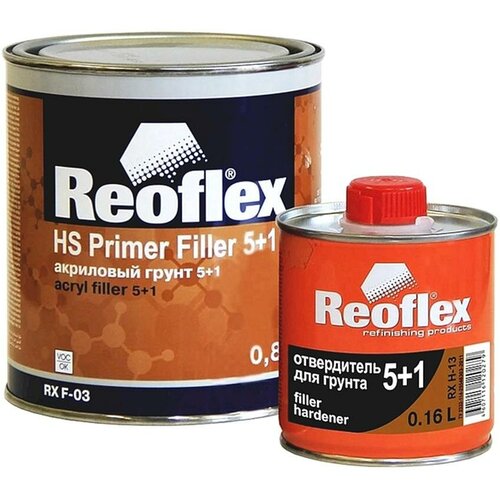 Грунт акриловый Reoflex RX F-03 5+1 HS Primer Filler серый 0,8 л. с отвердителем 0,16 л.