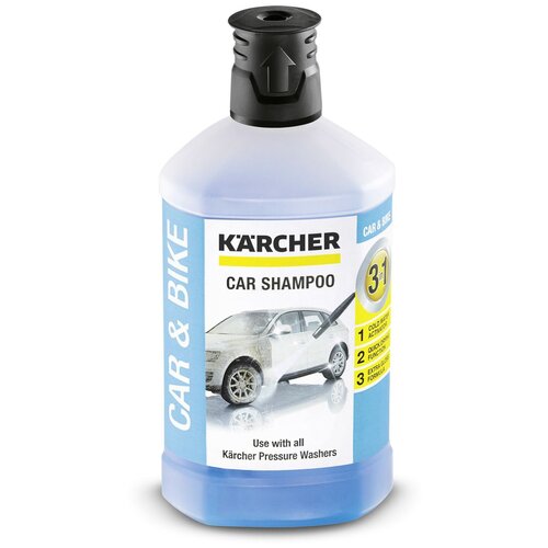 Автошампунь Karcher 3в1 RM 610 (шампунь, воск, блеск), бесконтактный, 1 л, 6.295-750.0