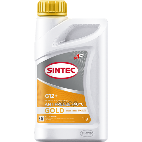 Антифриз Sintec Gold G12+ Yellow -40 1Кг (Старый Арт. 800525) SINTEC арт. 990557
