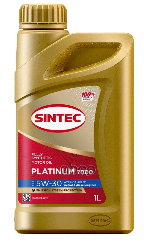 SINTEC Масло Моторное Sintec Platinum 7000 5W-30 C3 Синтетика 1Л 600148