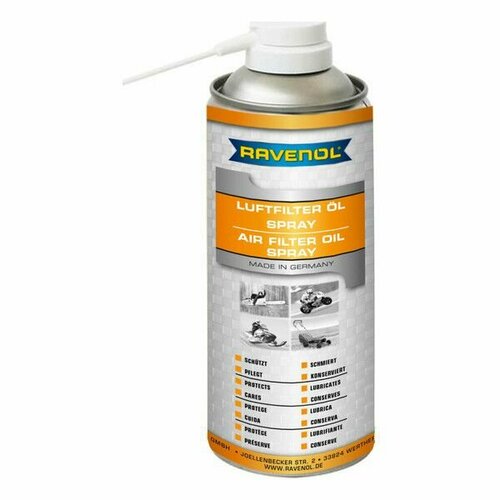 Пропиточное масло-спрей для поролоновых фильтров RAVENOL Air Filter Oil-Spray 4014835703155