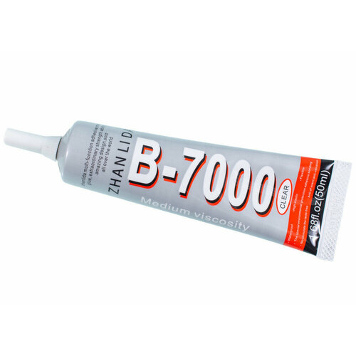 Клей B-7000 / B7000 (50 ml) прозрачный эластичный, для проклейки тачскринов и приклеивания страз