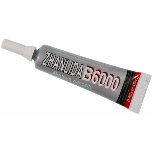 Клей B-6000 / B6000 (15 ml) прозрачный эластичный, для проклейки тачскринов и приклеивания страз