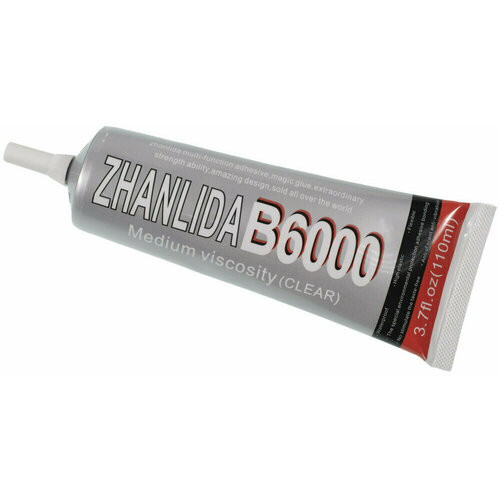 Клей B-6000 / B6000 (110 ml) прозрачный эластичный, для проклейки тачскринов, экранов, дисплеев и приклеивания страз