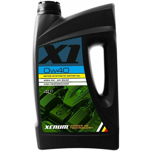 Синтетическое моторное масло с эстерами XENUM X1 0W40 С3 4L