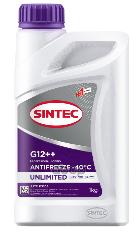 Антифриз Sintec Unlimited G12++ Violet-40 1Кг SINTEC арт. 990565