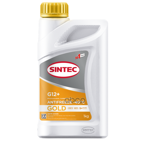 Антифриз Sintec Gold G12+ Готовый -40 Желтый 1 Кг 990557 SINTEC арт. 990557