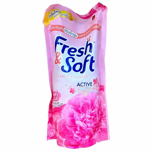 LION Кондиционер для белья Essence Fresh&Soft Active Pink Elegance / Мягкая упаковка 550 мл / Таиланд