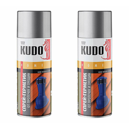 Герметик кровельный аэрозольный каучуковый Kudo Home серый 520 мл (2 шт.)