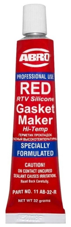 ABRO. Masters Герметик прокладок 32г красный, высокотемпературный силиконовый. 11AB32R