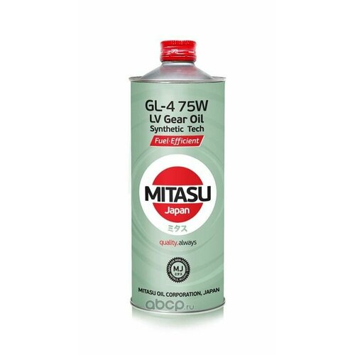 Масло трансмиссионное MITASU Gear oil 75W GL-4 Ultra LV 1л синт арт. MJ-420/1