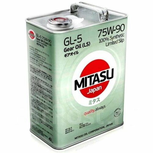 Масло трансмиссионное MITASU Gear oil 75w90 GL-5 LSD 4л синт арт. MJ-411/4
