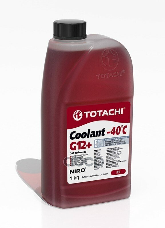 Жидкость Охлаждающая Totachi Niro Coolant Red -40C G12+ 1Кг TOTACHI арт. 43101