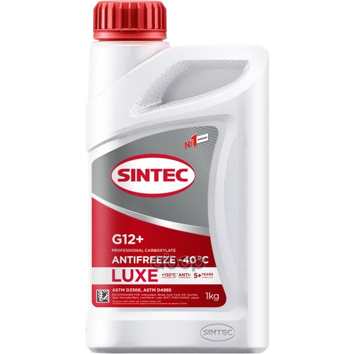 Антифриз Sintec Luxe G12+ Готовый -40 Красный 1 Кг 990550 SINTEC арт. 990550