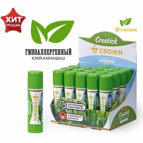 Клeй-карандаш 15 г, Crown Expert