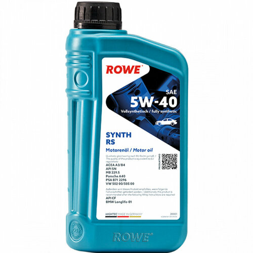 Масло ROWE Моторное масло ROWE HIGHTEC SYNTH RS 5W-40, 1 л