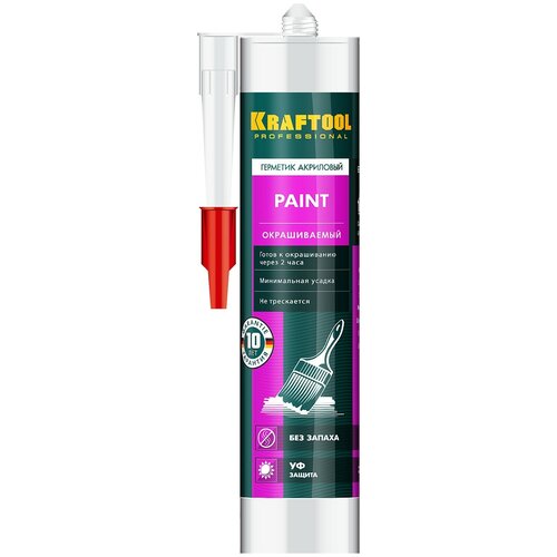 KRAFTOOL Paint 300 мл белый, Универсальный акриловый герметик (41251-0)