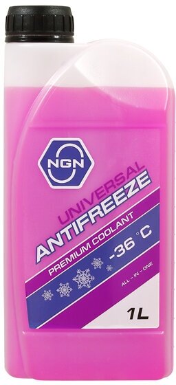 Антифриз, Готовый Раствор Universal Antifreeze G12++ -36 Фиолетовый 1л NGN арт. V172485631