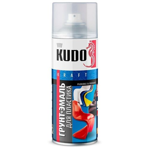 Грунт-спрей для пластика KUDO белый (RAL 6003) 520мл KU-6003