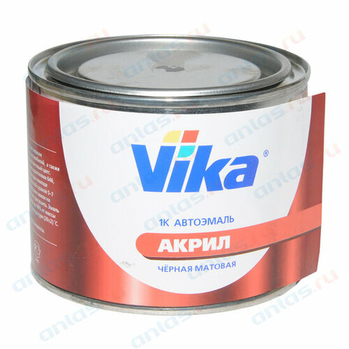 Эмаль Vika АК-142 черная матовая 0,4 кг VIKA 201268 | цена за 1 шт