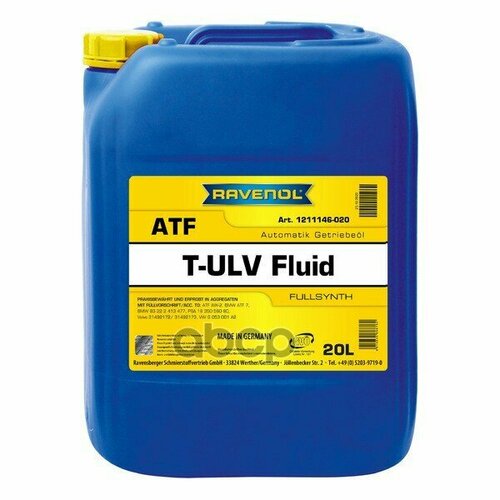 Трансмиссионное Масло Ravenol Atf T-Ulv Fluid (20Л) Ravenol арт. 1211146-020-01-999