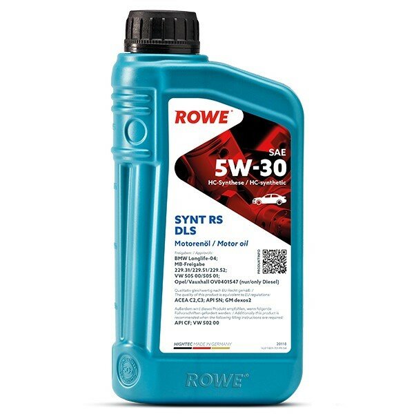 Масло моторное ROWE HIGHTEC SYNT RS DLS 5W30 SN C2/C3 (1л.) (бенз, диз.)
