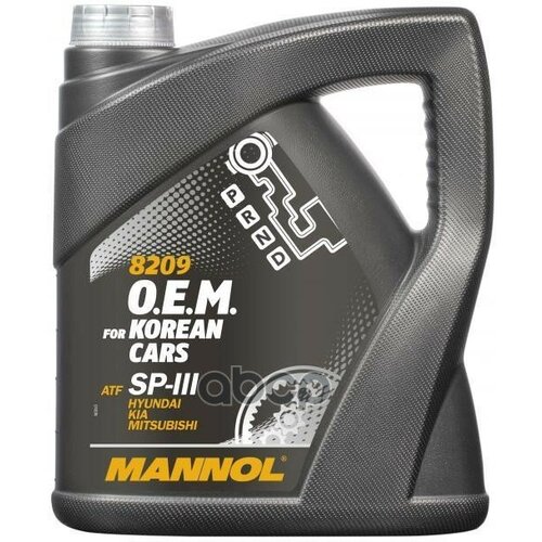 Mannol 8209 Масло Транс Синт O.e.m. For Korean Cars Atf Sp-Iii/Hyundaikia Mit 4Л MANNOL арт. 3042